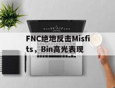 PG电子官网-FNC绝地反击Misfits，Bin高光表现的简单介绍